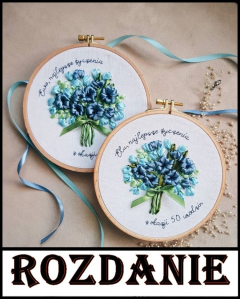 Wygraj 2 ręcznie haftowane tamborki 16cm