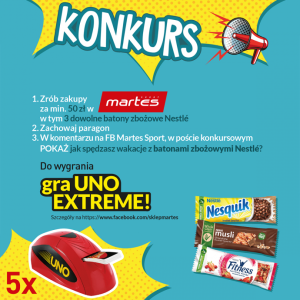 Konkurs fotograficzny "Wakacje z batonami zbożowymi Nestle" Martes Sport