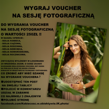 Olsztyn: Wygraj voucher na sesję fotograficzną! do godz. 20:00