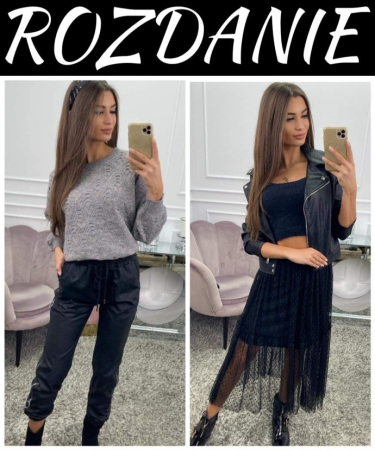 Wygraj spodnie eko skórka z ekspresami na bokach lub uroczą spódniczkę tiulową