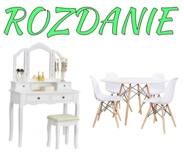 Wygraj toaletkę z taboretem Lub Stół z 4 krzesłami