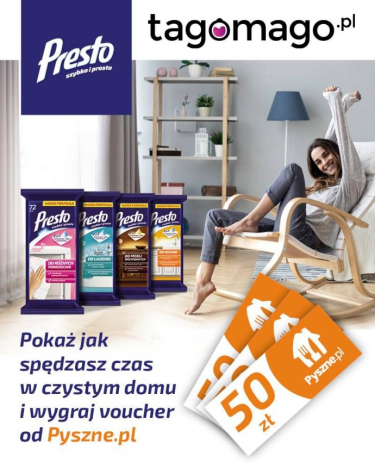 Wygraj voucher do Pyszne.pl z Presto i Tagomago.pl