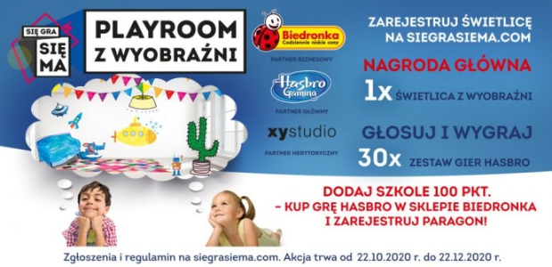 Konkurs "Się gra się ma Playroom z wyobraźni" Biedronka