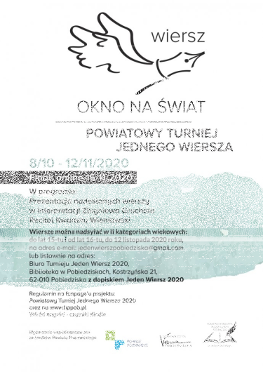 Konkurs "Powiatowy Turniej Jednego Wiersza 2020"