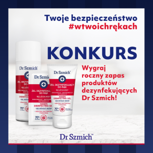 Wygraj roczny zapas produktów dezynfekujących Dr Szmich