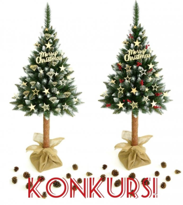 Wygraj sosnę diamentową na naturalnym pniu 180 cm