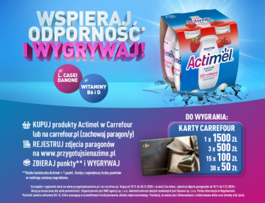 Konkurs "Actimel - Wspieraj odporność i wygrywaj" Carrefour