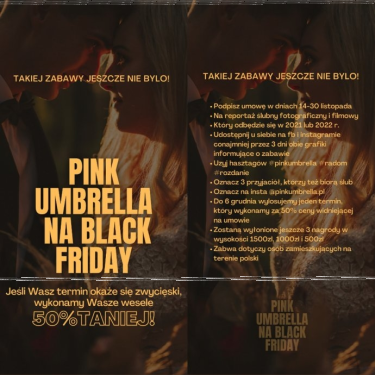 Konkurs "Pink umbrella - Twój fotograf na Black Friday!"