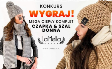 Wygraj mega ciepły komplet Czapka & szal Donna