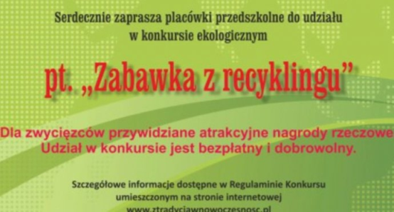 Konkurs na zabawkę z recyklingu