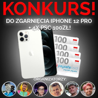 Konkurs na iPhone 12 PRO i 4x PSC 100zł!