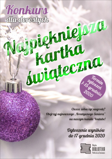 Konkurs plastyczny dla dorosłych "Najpiękniejsza kartka świąteczna"