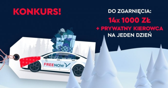 Wygraj 1000 ZŁ NA ZAKUPY + prywatnego kierowcę FreeNow