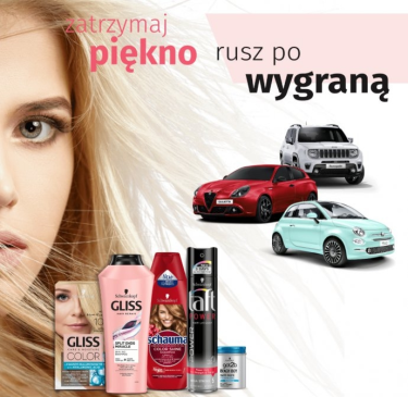 Loteria Schwarzkopf "Zatrzymaj piękno. Rusz po wygraną"