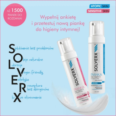 Konkurs "Zgłoś się do testu pianki do higieny intymnej Solverx"