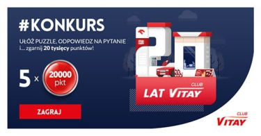 Konkurs "Ułóż puzzle i zgarnij 20 tysięcy punktów VITAY"