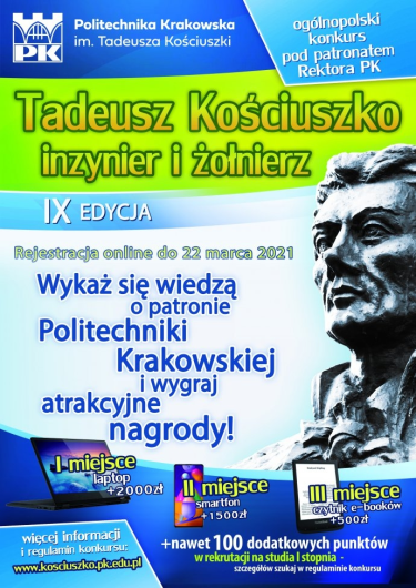Konkurs "Tadeusz Kościuszko – inżynier i żołnierz"