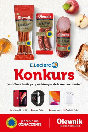 Konkurs "Wspólna chwila przy rodzinnym stole ma znaczenie" E. Leclerc