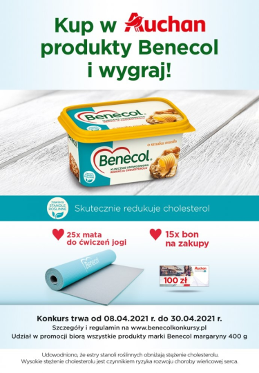 Konkurs "Jeden prosty  krok do redukcji cholesterolu" Auchan