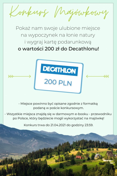 Konkurs "Ulubione miejsce na majówkę"