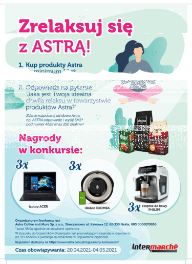 Konkurs "Zrelaksuj się z Astrą" Intermarche