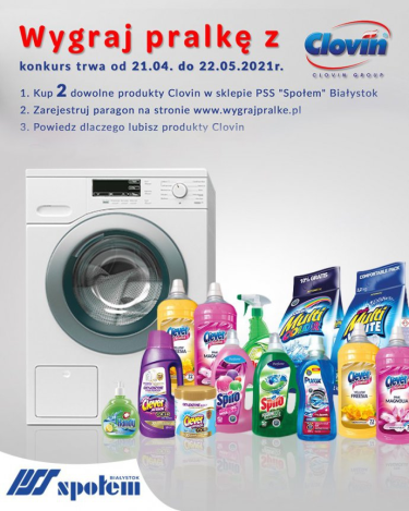 Białystok: Wygraj Pralkę razem z Clovin