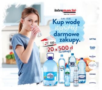 Konkurs "KUP WODĘ - WYGRAJ DARMOWE ZAKUPY" Intermarche
