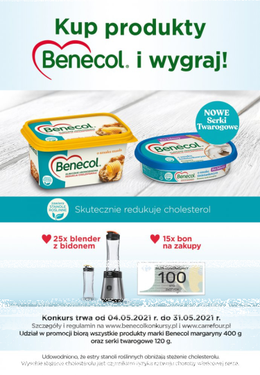 Konkurs "Jeden prosty krok do redukcji cholesterolu" Carrefour