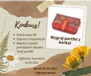 Wygraj piękny portugalski portfel z korka od Fabryki Korka