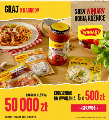 Loteria audioteksowa "Makaromania" Winiary