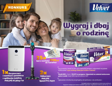 Konkurs "Wygraj i dbaj o rodzinę" Velvet Carrefour