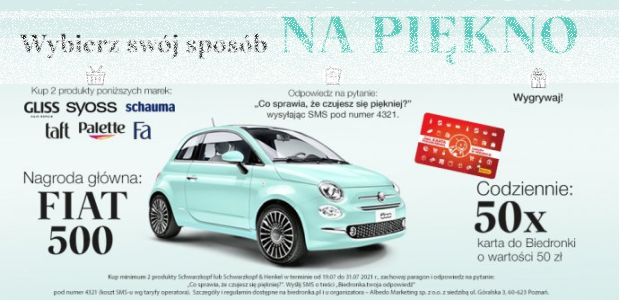 Konkurs "WYBIERZ SWÓJ SPOSÓB NA PIĘKNO" Biedronka