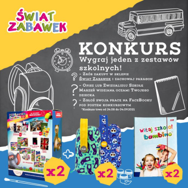 Wygraj mega wyprawkę szkolną w Świecie Zabawek
