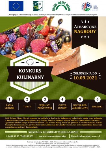 Gminy: Pokrzywnica, Gzy, Zatory, Świercze, Winnica, Obryte, Pułtusk, Pomiechówek, Nasielsk: Konkurs kulinarny szansą na rozwój zasobów lokalnych