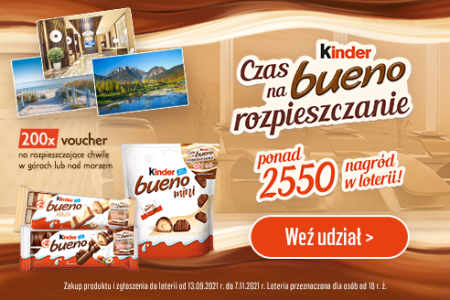 Loteria "Czas na Kinder Bueno rozpieszczanie"
