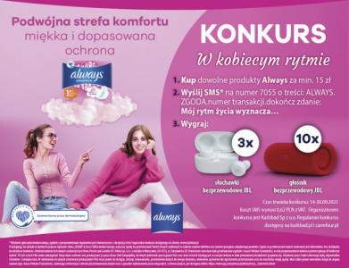 Konkurs "W kobiecym rytmie" Always Carrefour