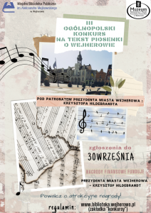 III Ogólnopolski konkurs na tekst piosenki o Wejherowie