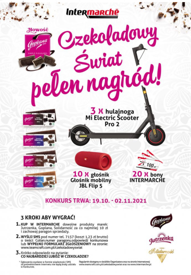 Konkurs "Czekoladowy świat pełen nagród" Intermarche