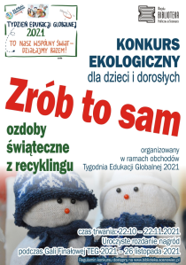 Konkurs "Zrób to sam – ozdoby świąteczne z recyklingu"
