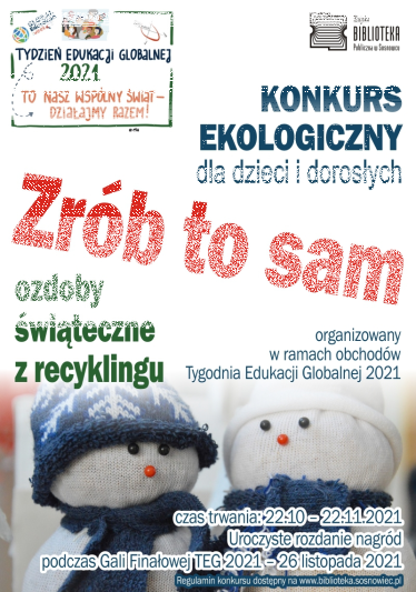 Konkurs "Zrób to sam – ozdoby świąteczne z recyklingu"