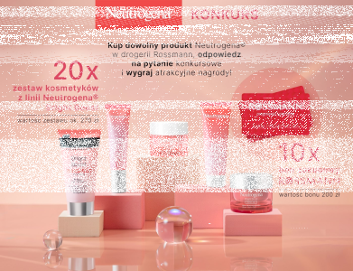 Wygraj 1 z 10 bonów zakupowych do Rossmanna lub zestaw kosmetyków Neutrogena®
