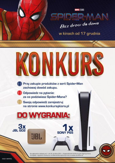 Konkurs "Za co podziwiasz Spider-Mana?" Carrefour