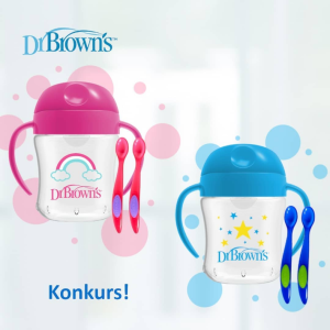 Wygraj kubek niekapek Dr Brown’s z miękkim ustnikiem oraz łyżeczki do karmienia!