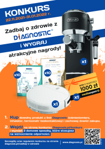 Konkurs "Zadbaj o zdrowie z Diagnostics i wygraj cenne nagrody"