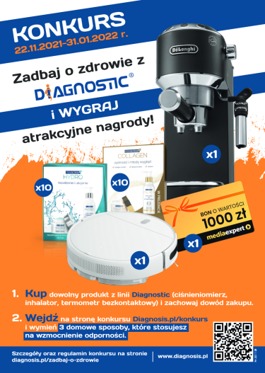 Konkurs "Zadbaj o zdrowie z Diagnostics i wygraj cenne nagrody"