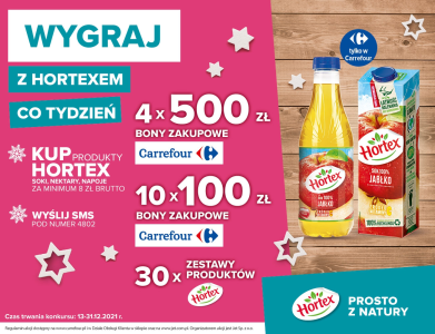 Konkurs "Wygraj z HORTEXEM co tydzień" Carrefour