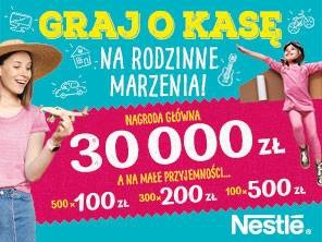 Loteria "Graj o kasę na rodzinne marzenia" Nestle