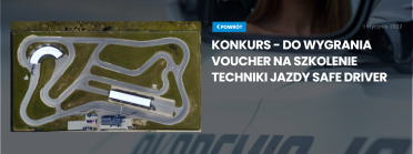 Łódź: Wygraj voucher na szkolenie techniki jazdy Safe Driver