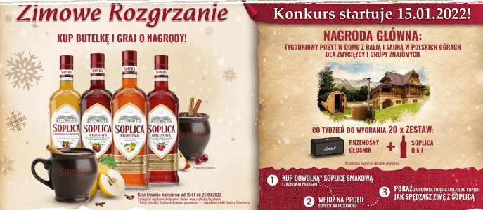 Konkurs "Zimowe rozgrzanie" Soplica, 18+