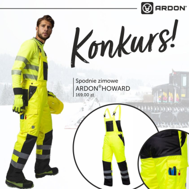 Wygraj zimowe ogrodniczki odblaskowe ARDON®HOWARD